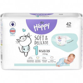 Підгузки Bella Baby Happy Soft & Delicate Newborn 2-5 кг 42 шт (5900516605339)
